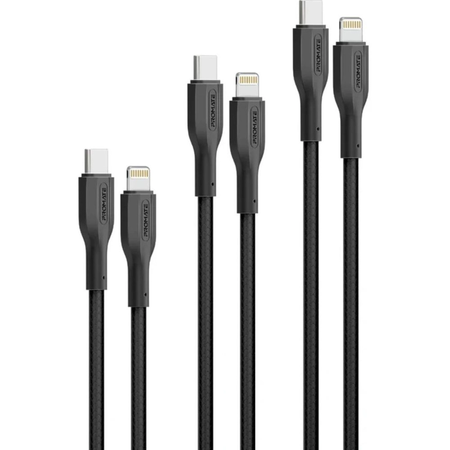 Promate CableKit-Ci - 0.3m 1.2m 2m USB-C Lightning