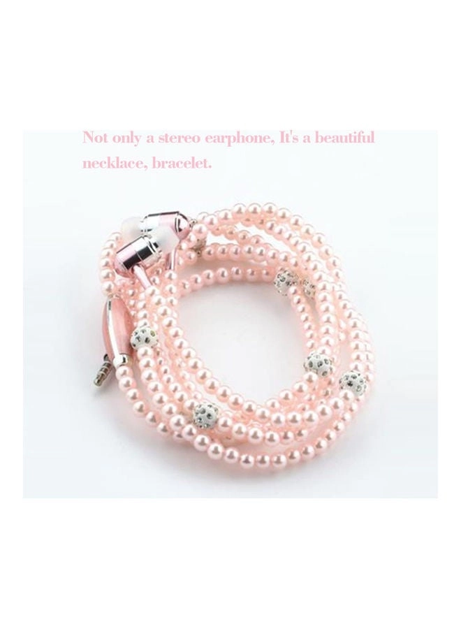 Pearl Necklace Stereo Wired Earphone
