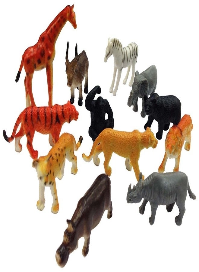 Wild Animals Learning Figures Set - 12 pieces