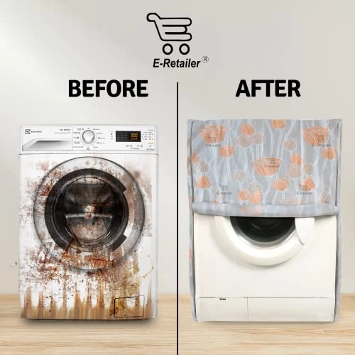 PVC Waterproof Front Load Washing Machine Cover - 5KG to 7.5KG Blue