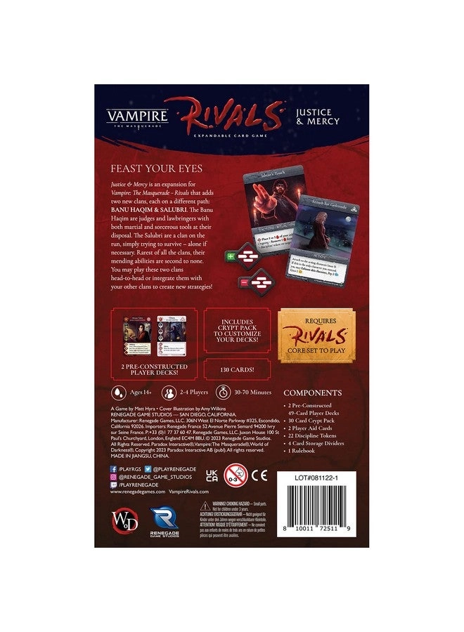 Vampire: The Masquerade Rivals: Justice & Mercy - Card Game