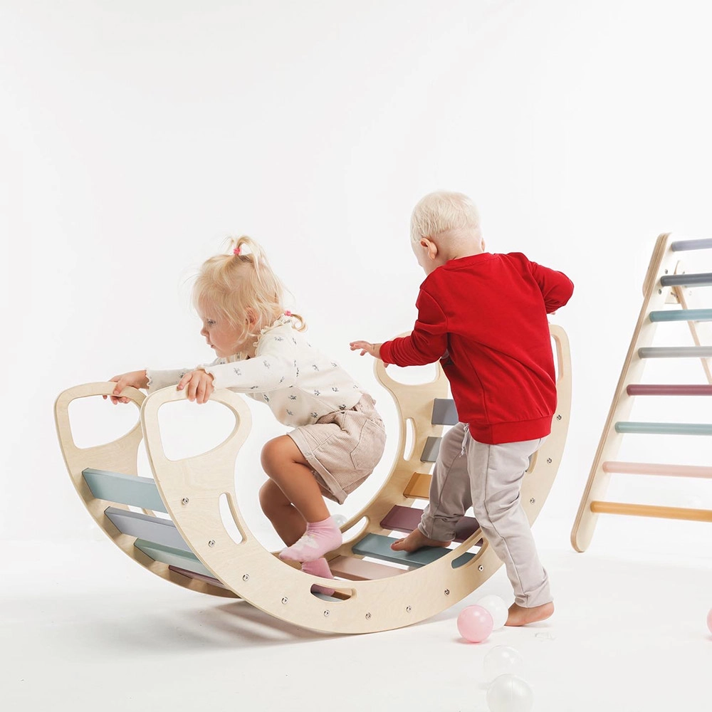 Pikler Triangle + Duo Slide/Ramp + Rocker
