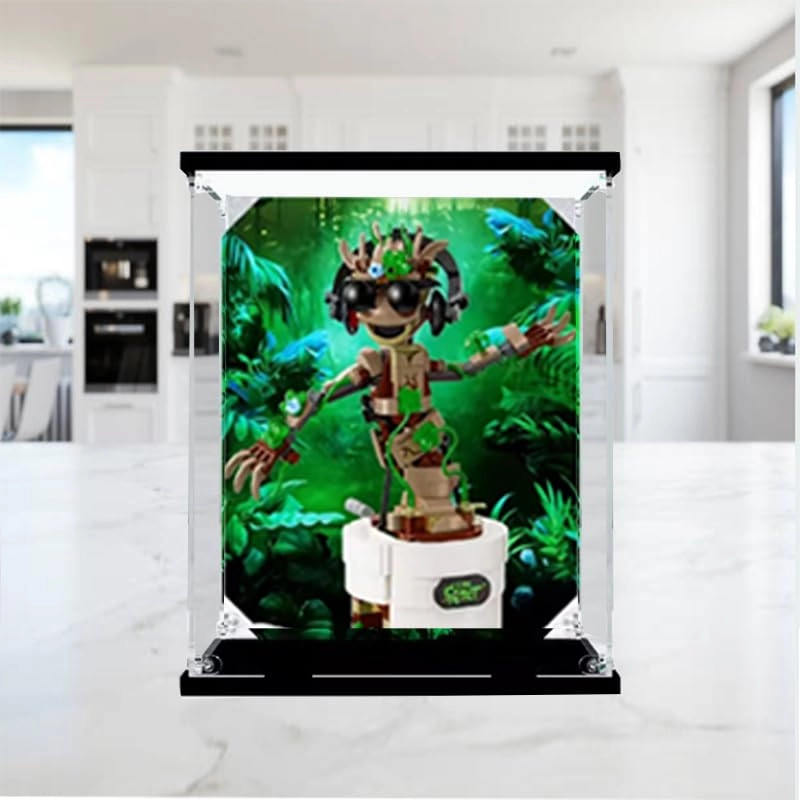 Clear Acrylic Display Case - Dancing Groot Guardians of The Galaxy