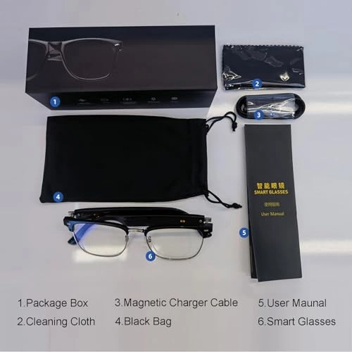 Bluetooth Glasses - 55mm Black Sunlens