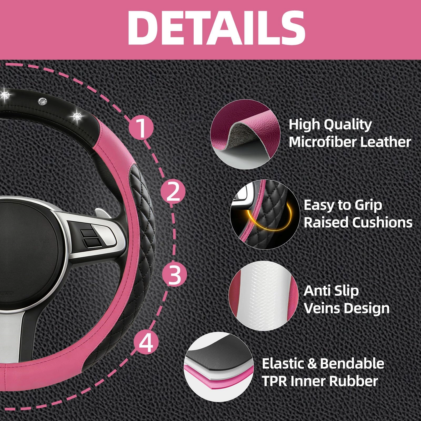 Bling Car Accessories Set