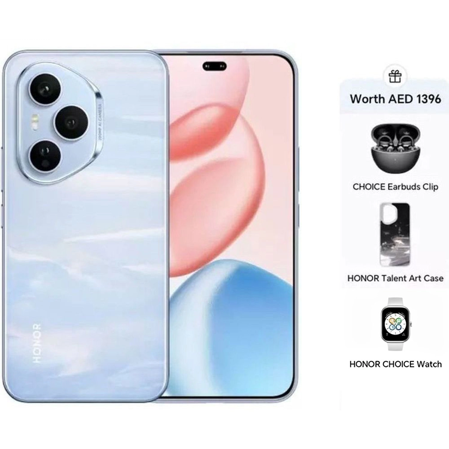 Honor 400 Pro - 12GB 512GB + Choice Earbuds Clip + Phone Case + Watch 5