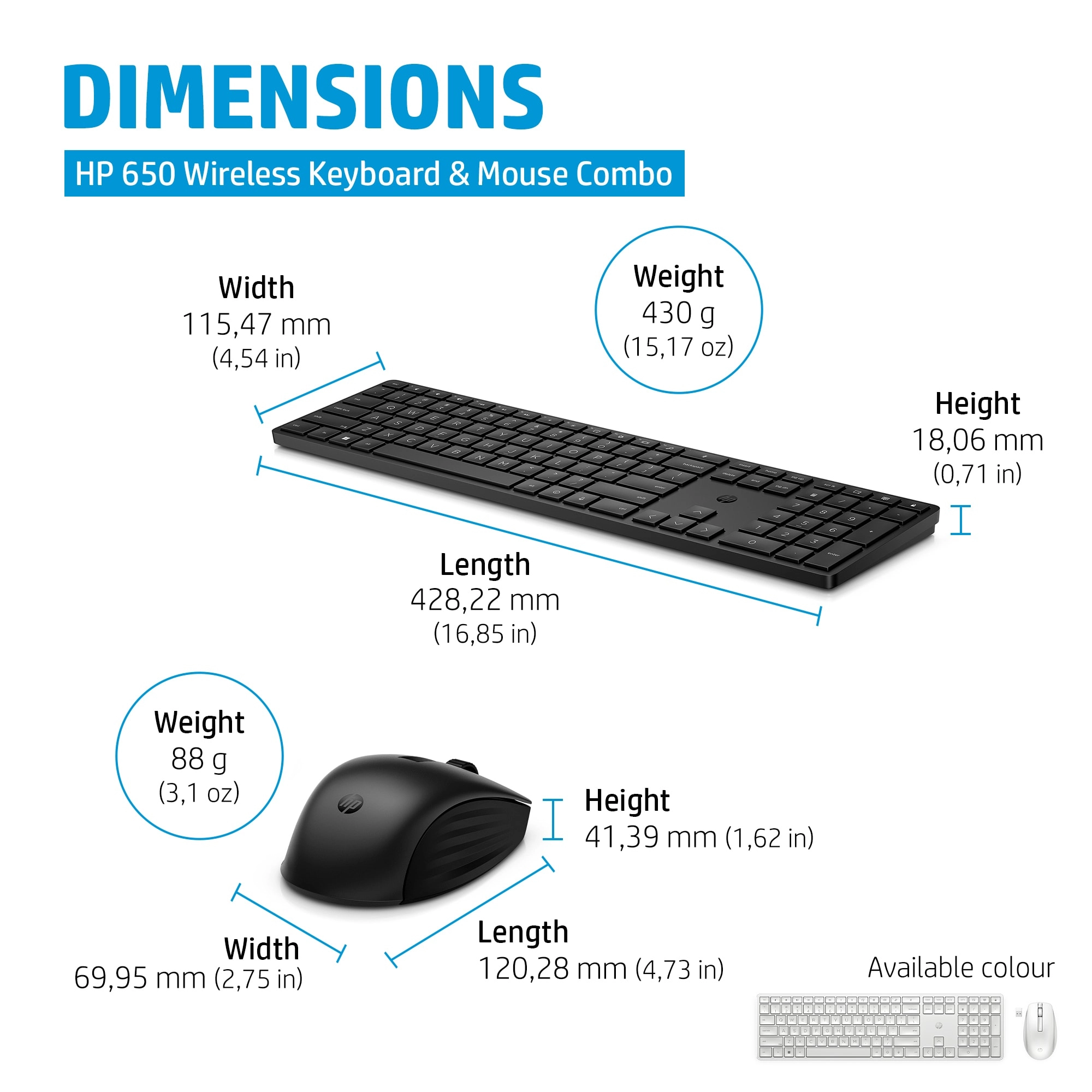 650 Wireless Keyboard And Mouse Combo - AR/EN Wireless