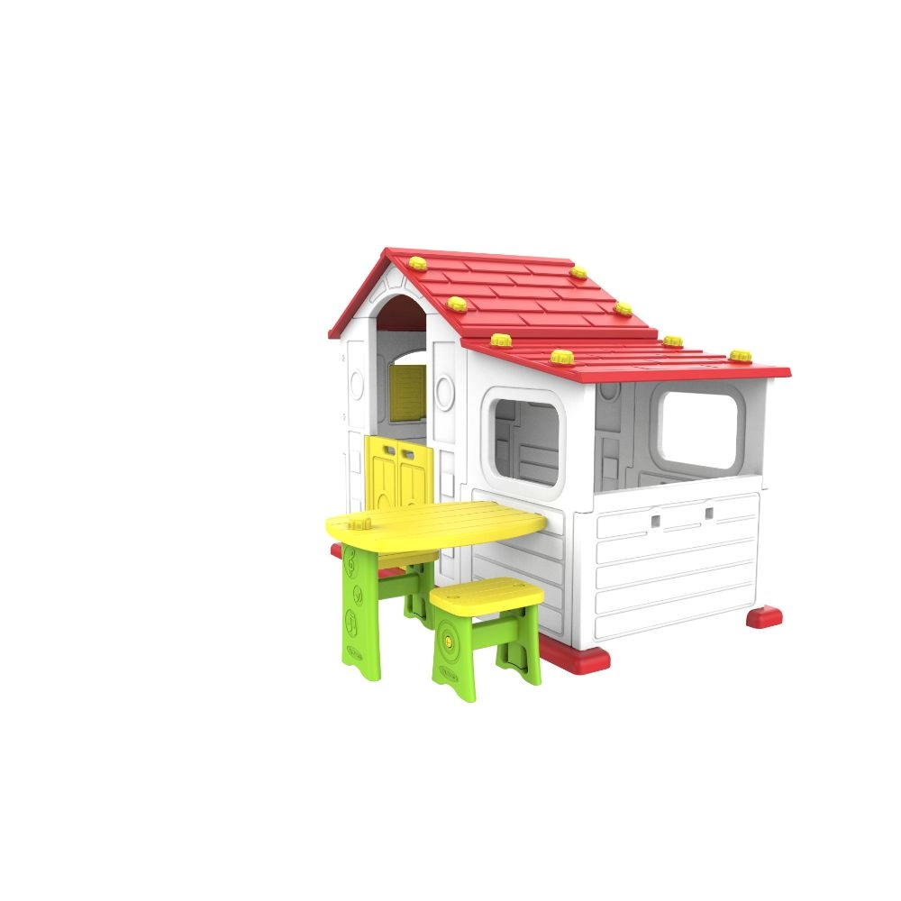 Tomo Big Playhouse - Table & Chairs UV-Protected Plastic