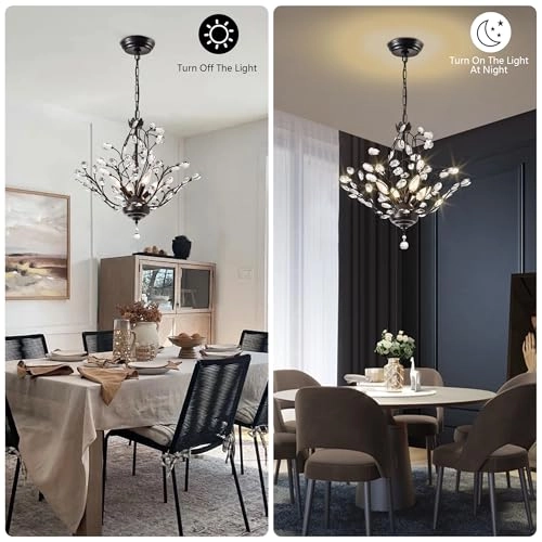 Crystal Chandelier - white light neutral white warm light Dimmable