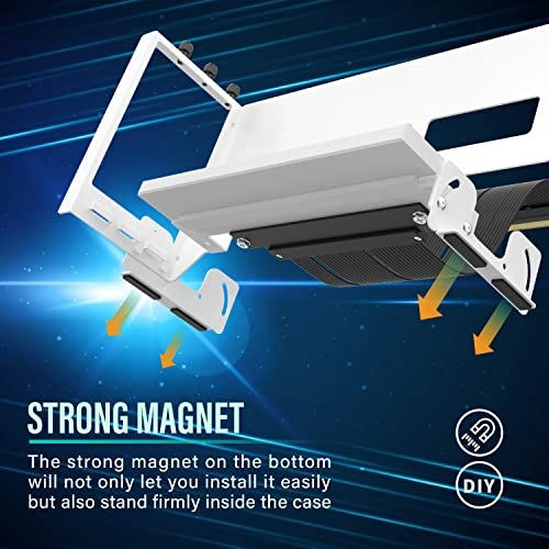 PCIe 4.0 GPU Mount Bracket - ARGB LED Multi-Angle Riser Cable