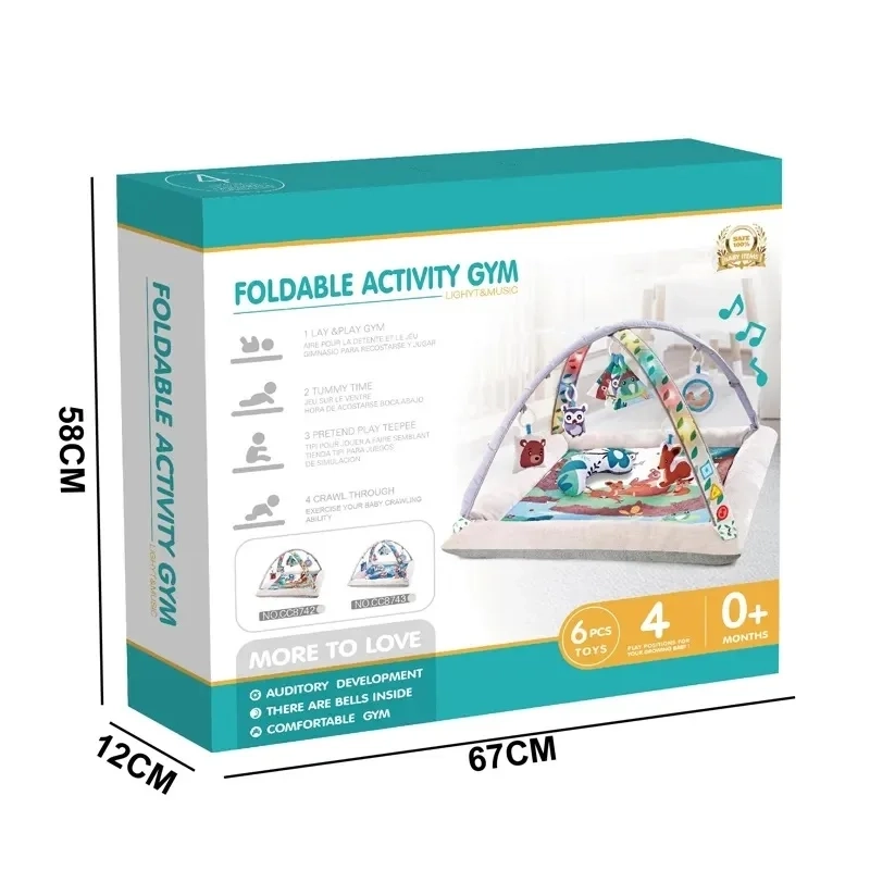 Baby Musical Play Gym Mat - forest-themed Suitable for 0 to 2 years