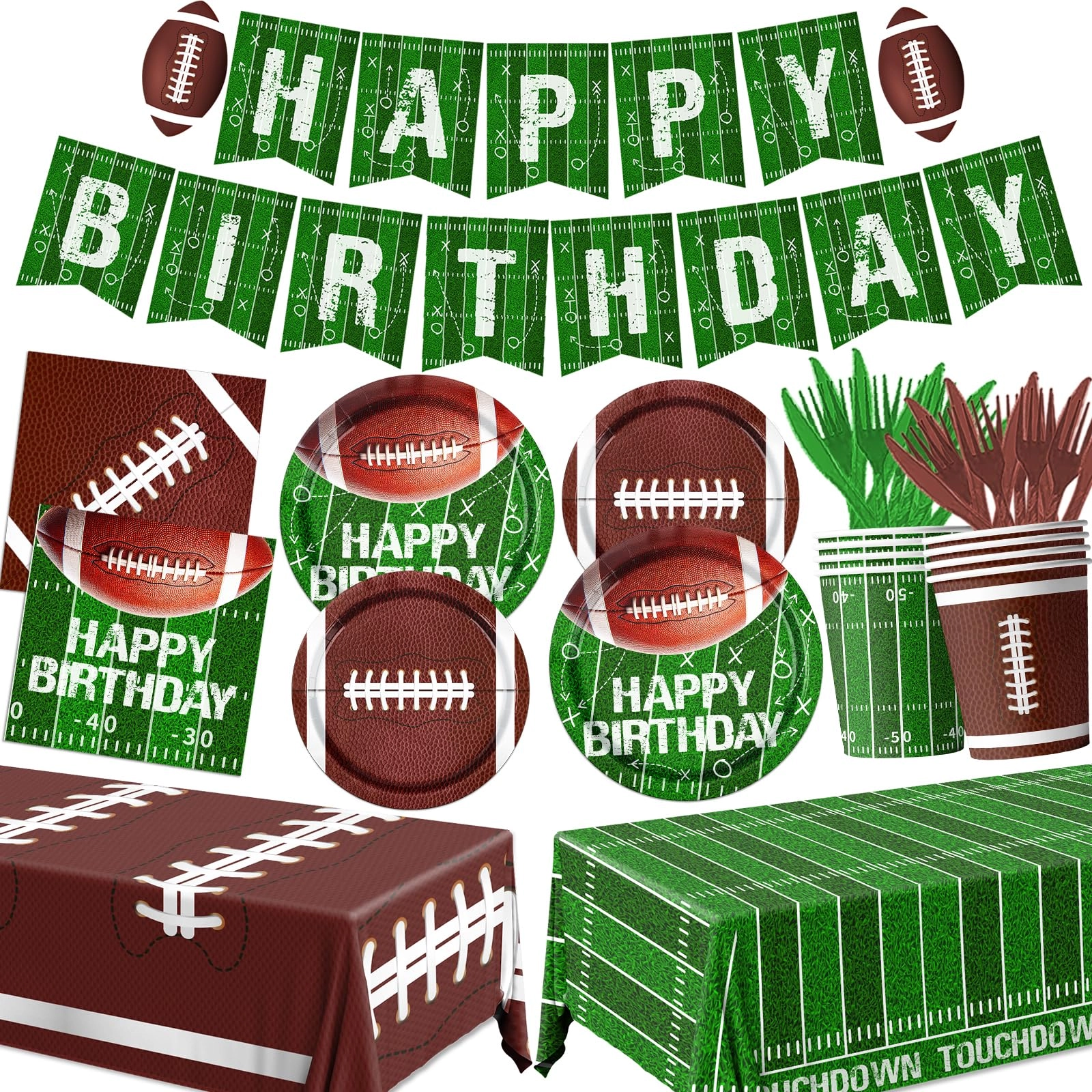 Canydoo Football Party Tableware Set - 25 piece(s) Birthday