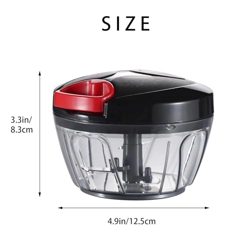Manual Food Processor - 16.9 Fluid Ounces three blades
