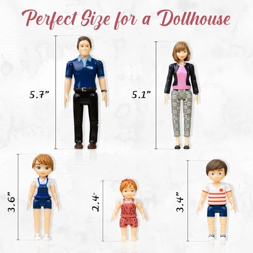 Family Dollhouse People - 3 years 5 pcs