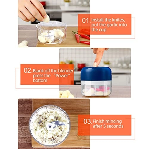 Grater Mini Electric Food Chopper - 200g 1200mAh lithium battery