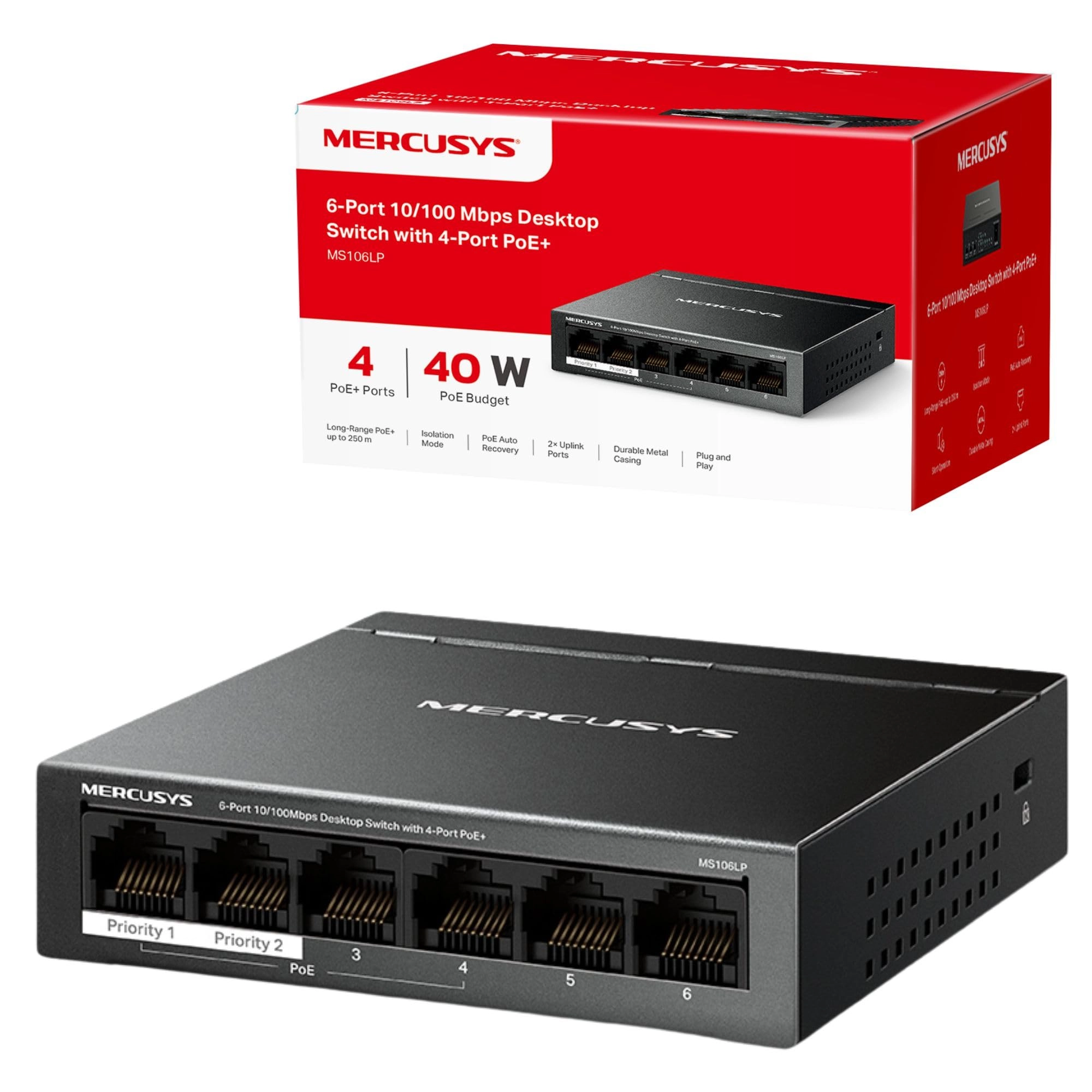 TP-Link MS106LP - 6-ports