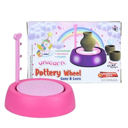 Braintastic Unicorn Kids Pottery Wheel Kit - Clay 800g