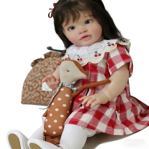 Pippa Reborn Baby Doll - 26 inch Cotton Vinyl Hand-rooted Curly Hair Ages 3+