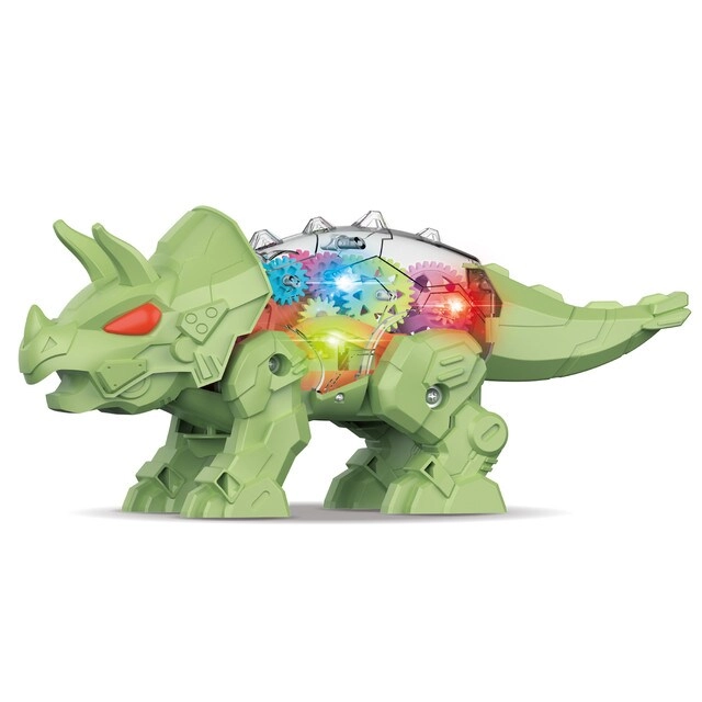 Electric DIY Gear Dinosaur - Light and Sound Blue