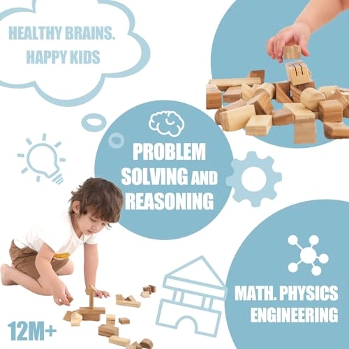 Bamboo Building Block - 80 pcs