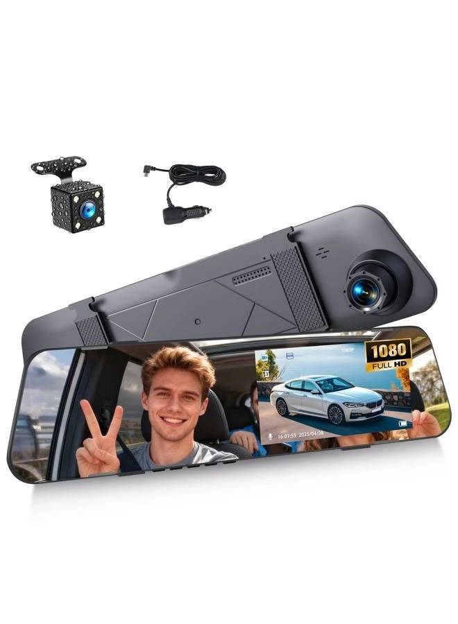 SIXWIN Rearview Mirror Car Recorder - 1080P 480P