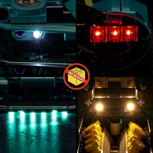 LED Light Set - Compatible with Lego 42208 Aston Martin Valkyrie Battery & USB
