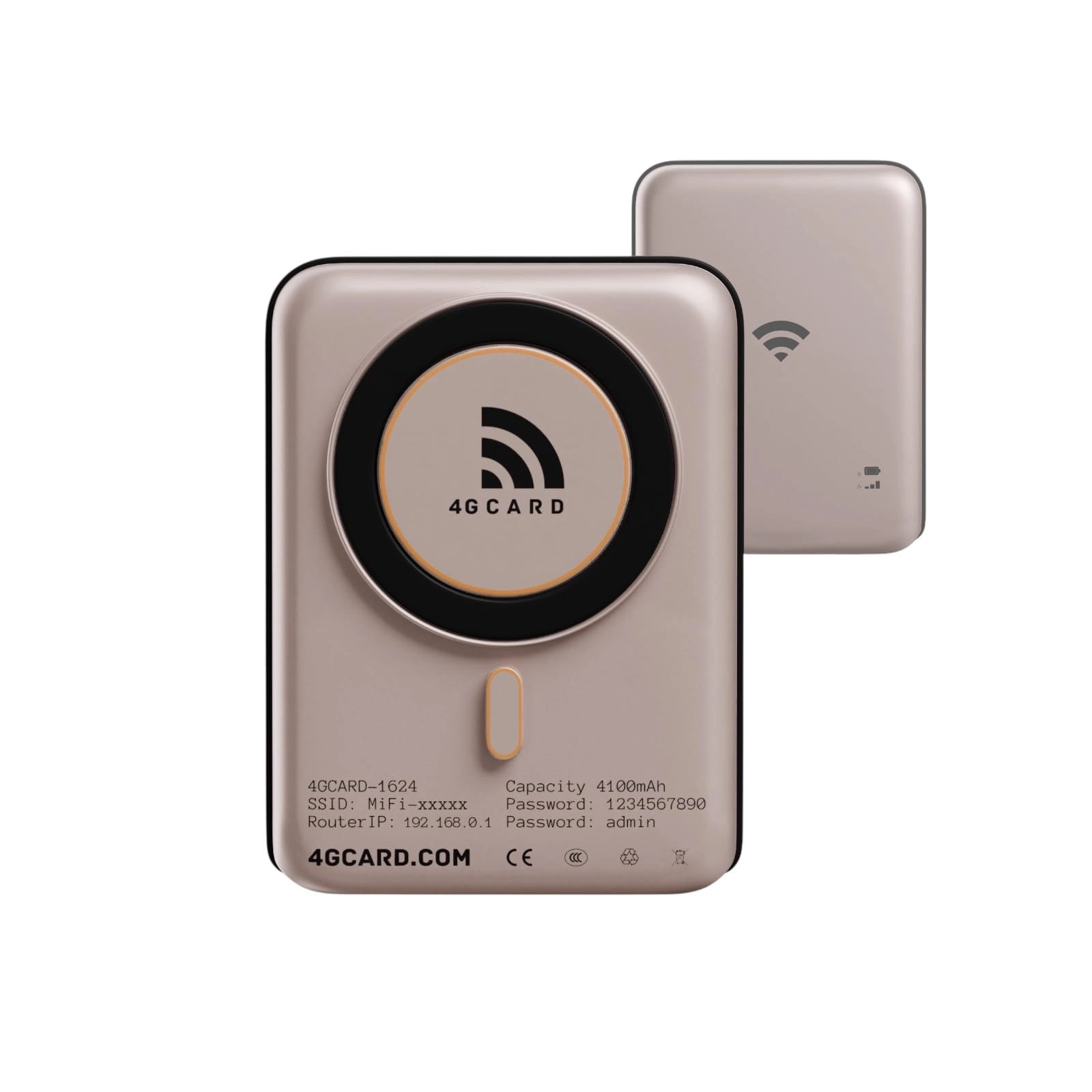 4G Card Portable Wi‑Fi Router - 4G / LTE 802.11 b /g/n/ ac 433Mbps