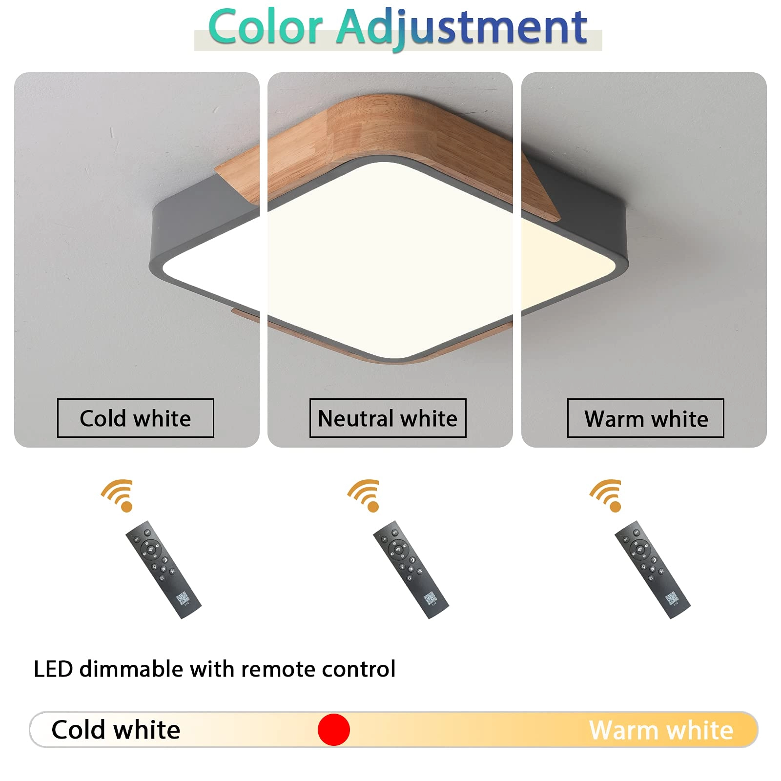 Flush Ceiling Light - 6000K 4000K 3000K Dimmable