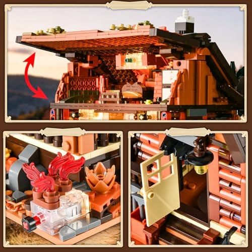 Wood Cabin Building Blocks - 1969pcs