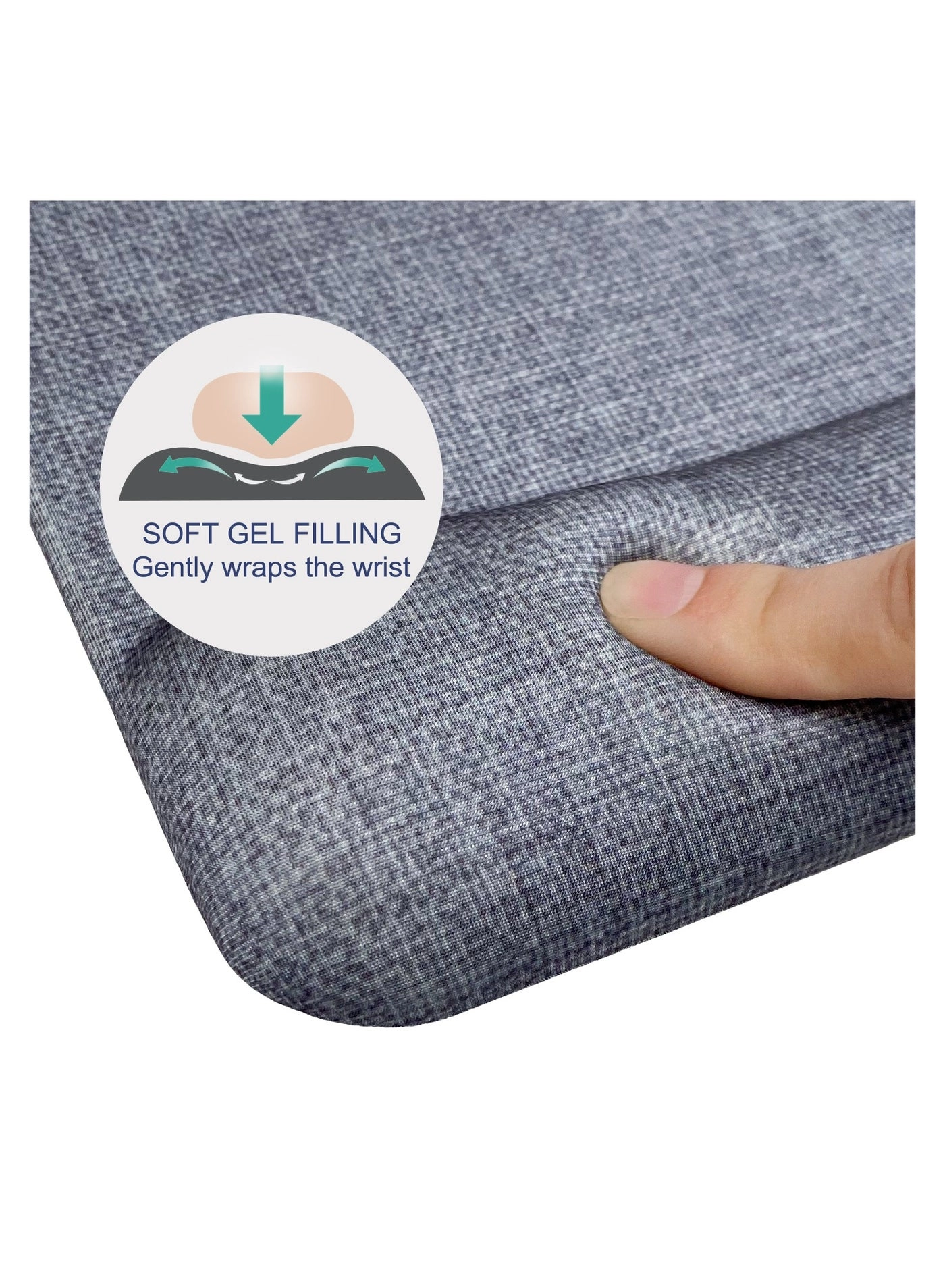 Lycra Cloth Ergonomic Mouse Pad - 25.5x19 cm