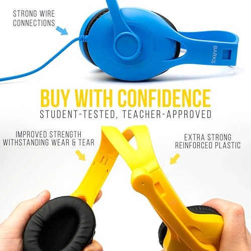 Classroom Headphones with Microphone - Wired Headphone Pack