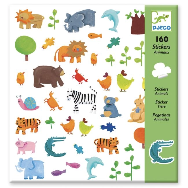 DJECO Animals Stickers - 160 pcs