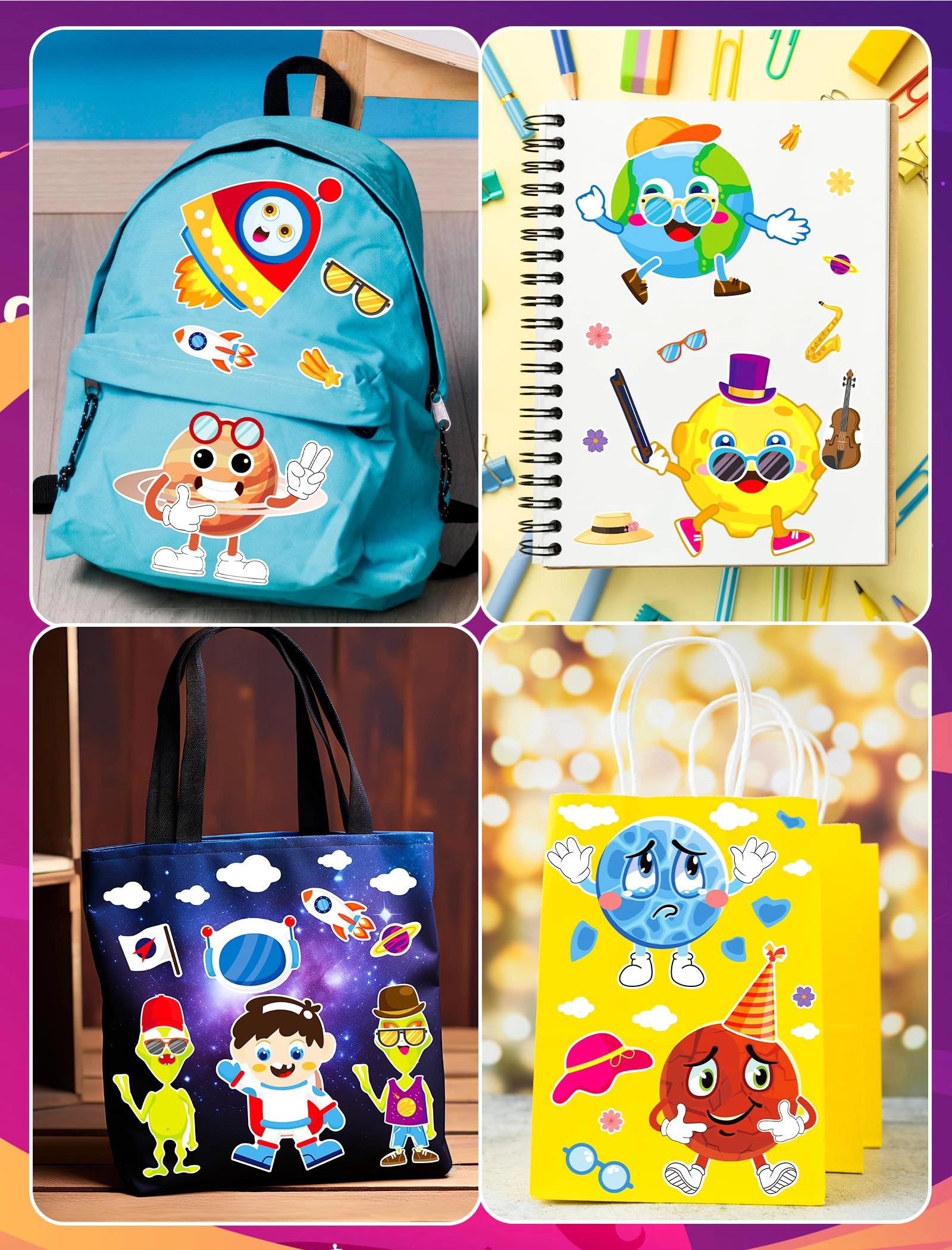 Outer Space Sticker Book 36 pcs