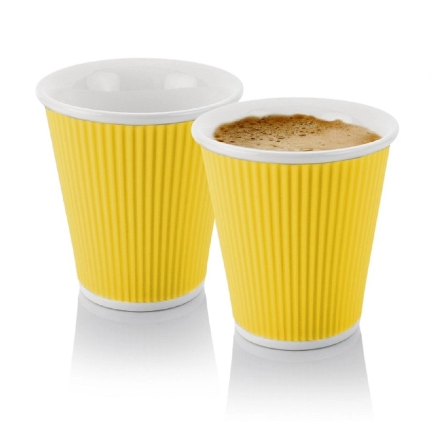 Les Artistes A0639 Espresso Cup - 2 pcs Porcelain Ondulated