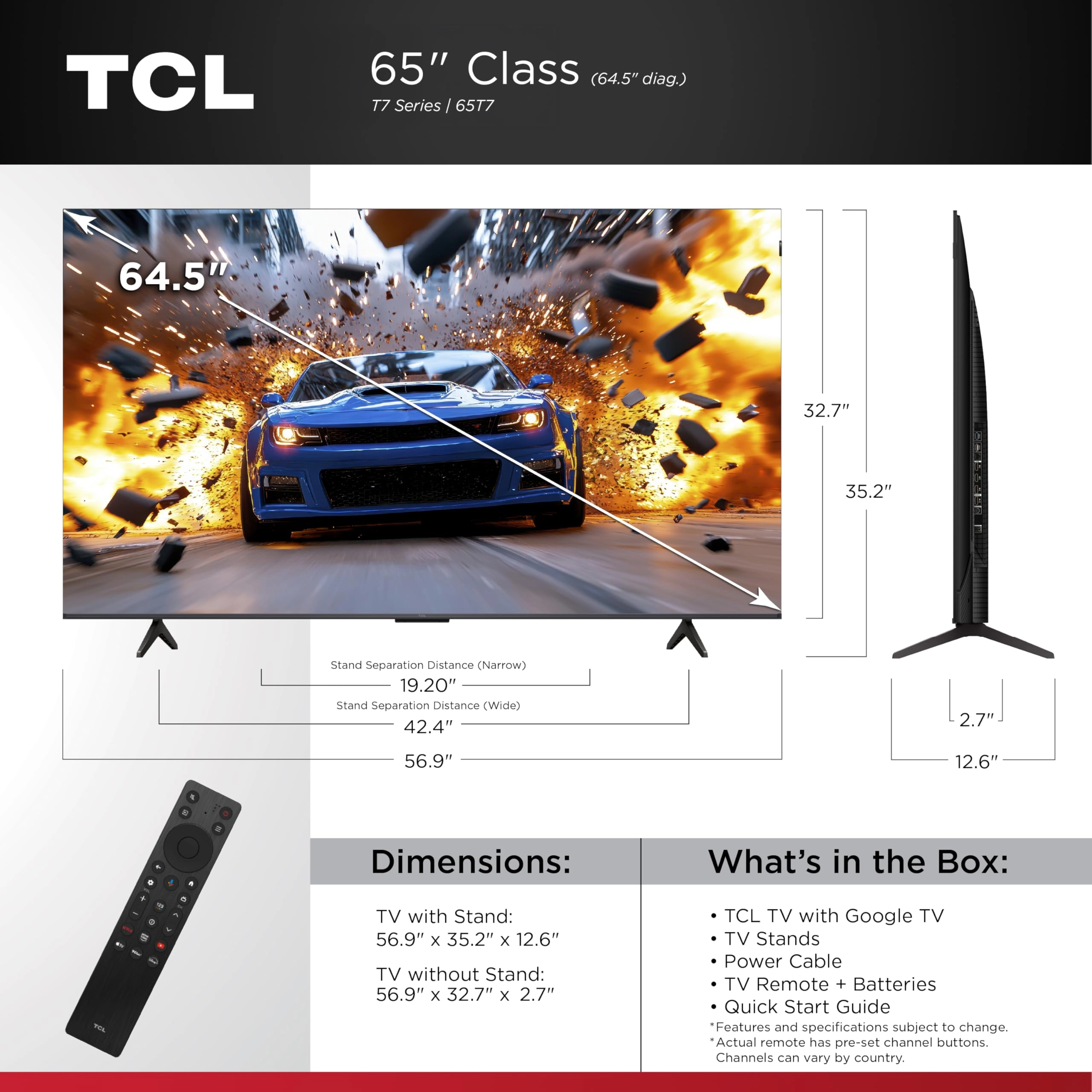 65T7 - 65-Inch