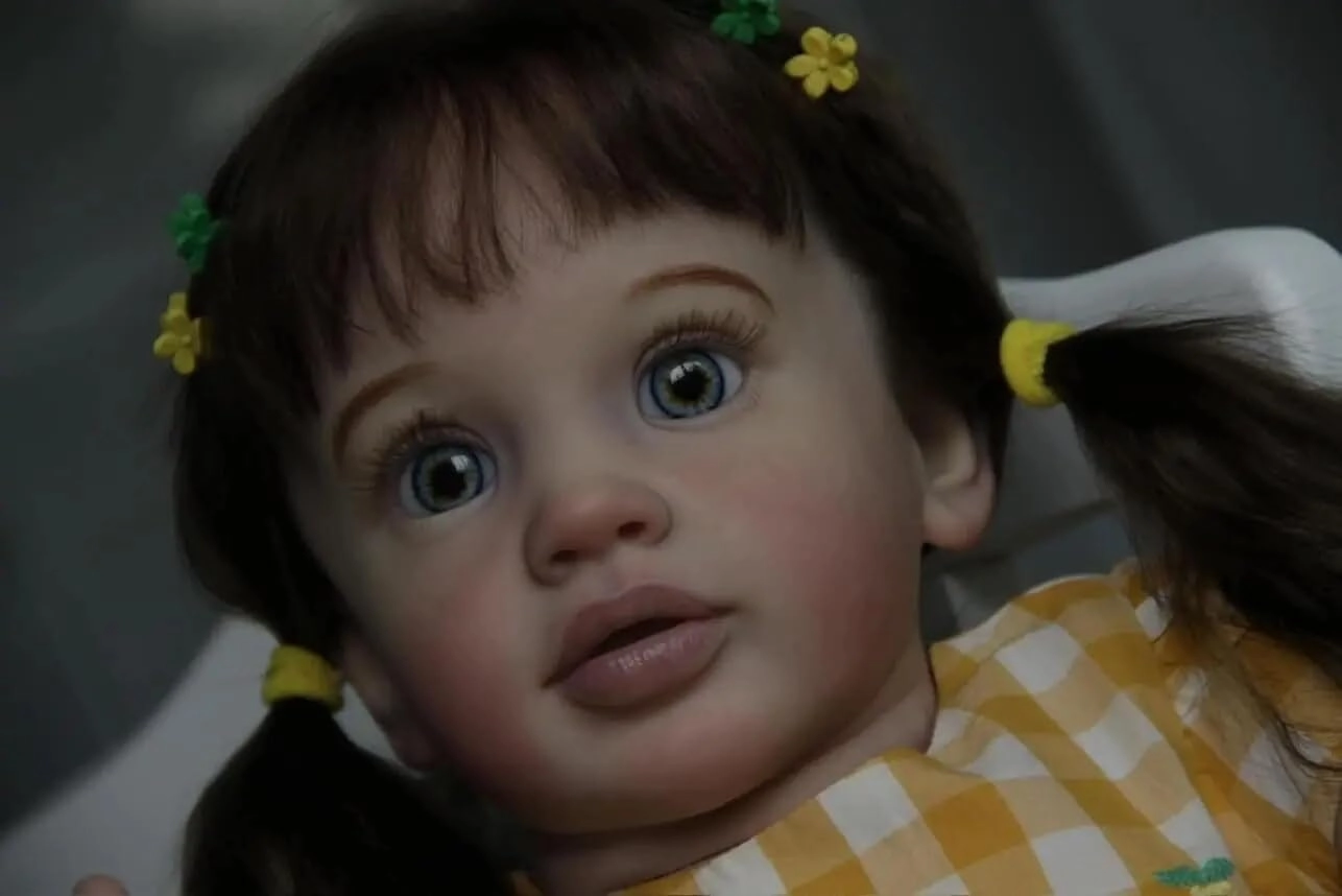 Reborn Baby Doll - 26 inch Hand Rooted Curly Hair Weighted Body Ages 3+