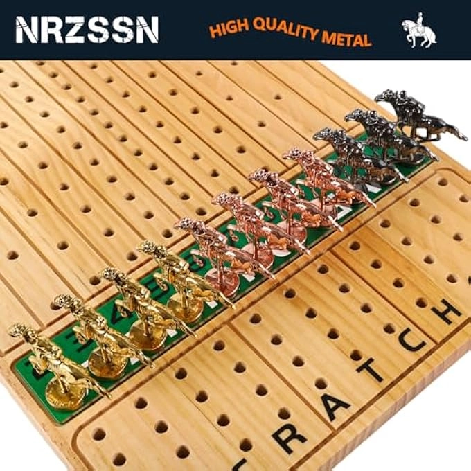 Horse Race Board Game - 11 Horses 4 Dice Solid Wood