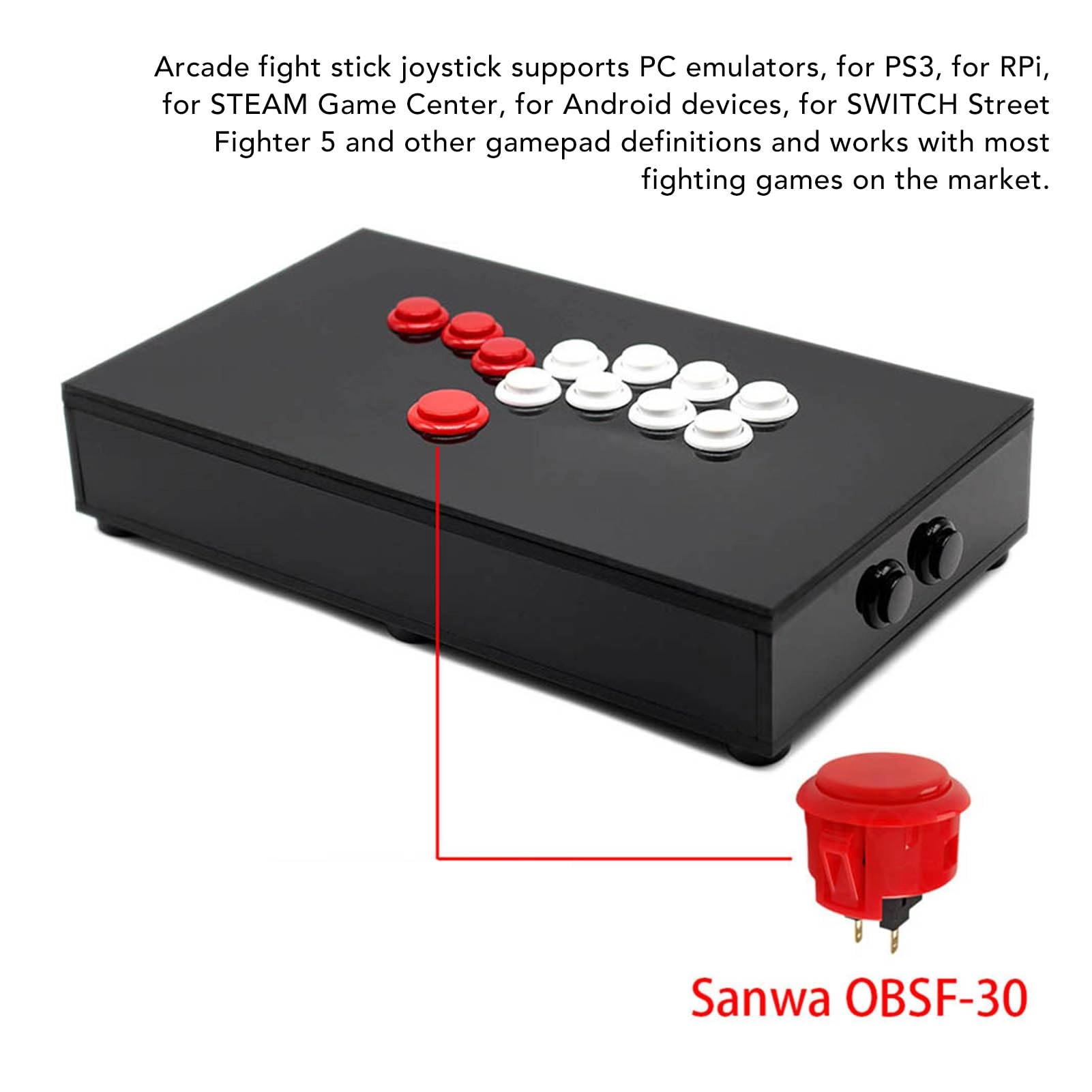 Arcade Fight Stick - PS3 RPi STEAM Android SWITCH