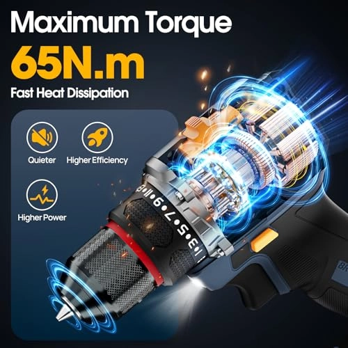 Cordless Drill Set - 2.0Ah 21V