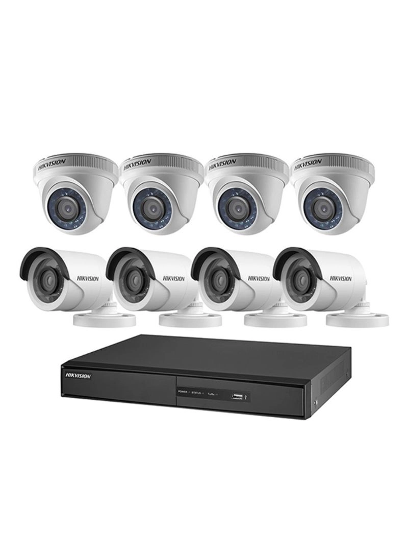 HICOM Surveillance Camera Kit - 9-Piece 8-channel HD