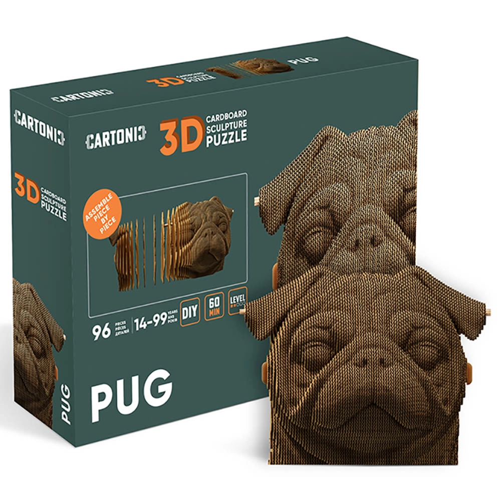 Pug 3D Puzzle (7529-CARTPUG) - 96 pcs