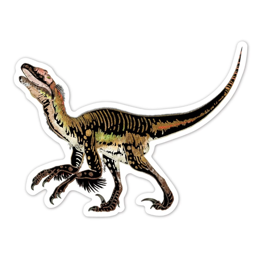 Scratch Dinosaur Stickers - 4-piece set