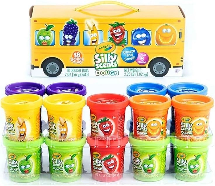 Crayola Silly Scents Sand School Bus - 18pk x 2oz Assorted