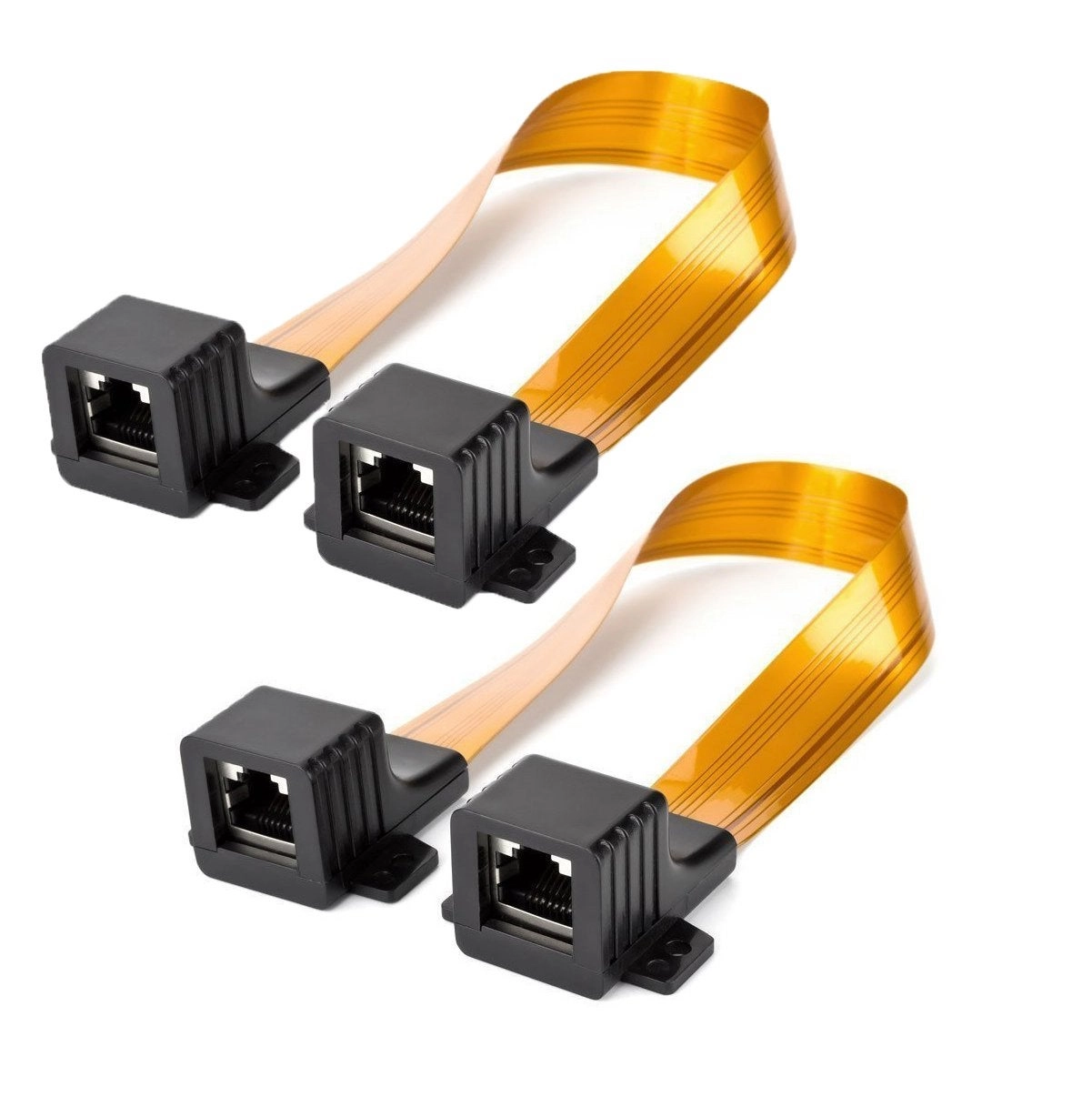 YXQ Ghost Wire Flat Ethernet Jumper Cable - 11.8-inch