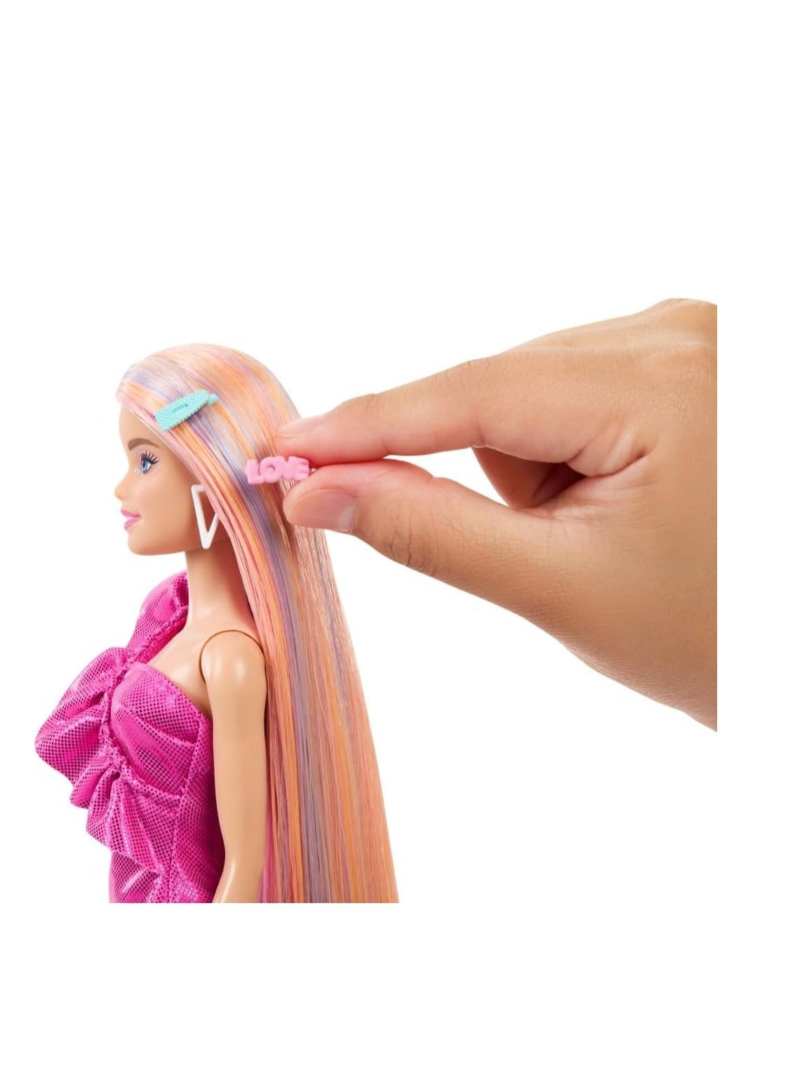 Barbie Totally Hair - Pink 8.5in hair