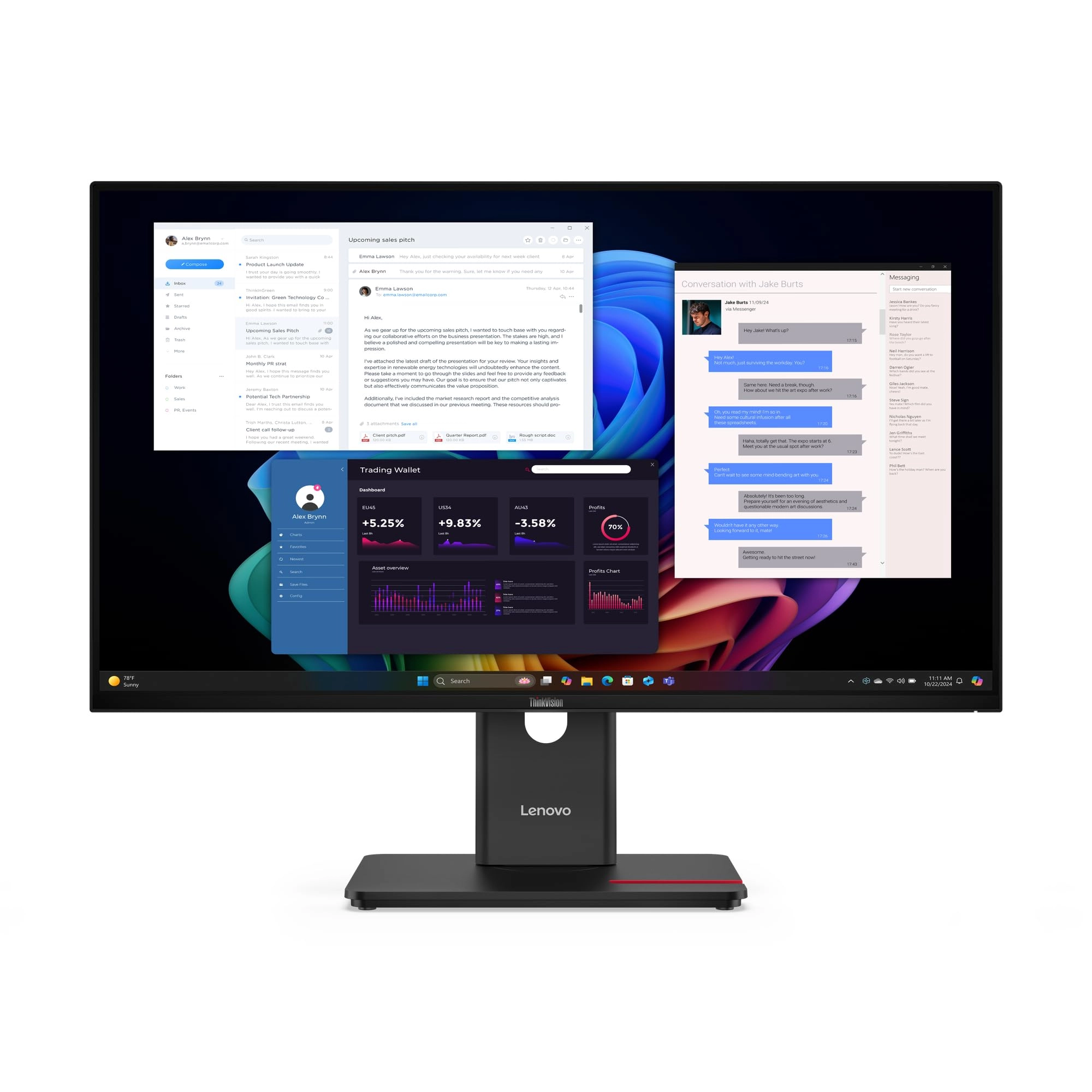 Lenovo ThinkVision T27UD-40 - 64AFGAT2EU 27" 3840 x 2160
