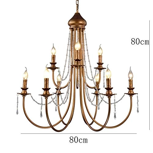 Rustic Flower Chandelier - 7 head Black