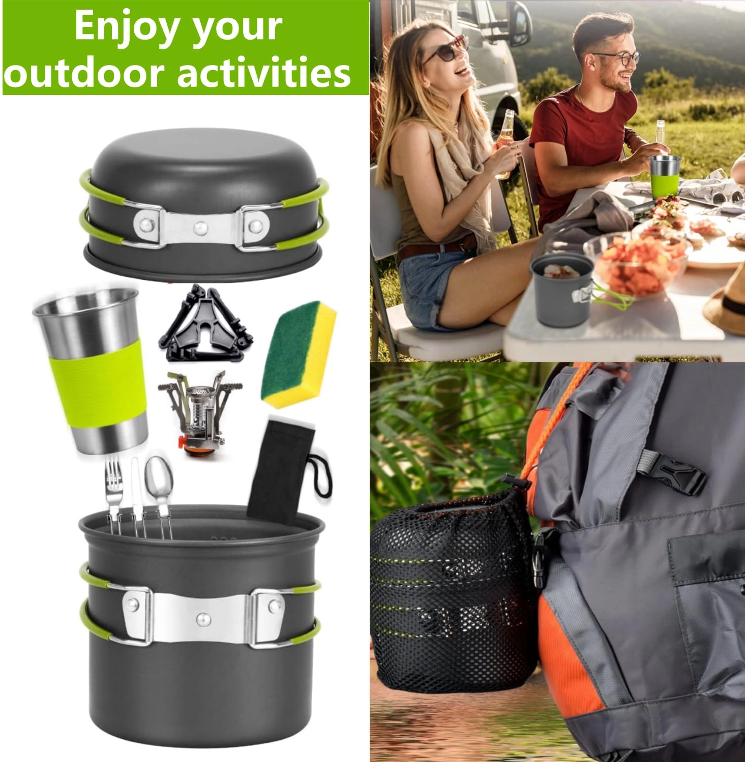 Mess Kit - 15pcs 1.9L