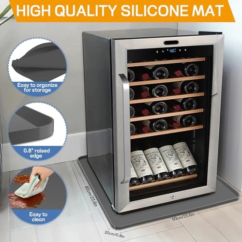 Mini Fridge Silicone Mat with Convex Edge - mini refrigerators washing machines dryers wine coolers