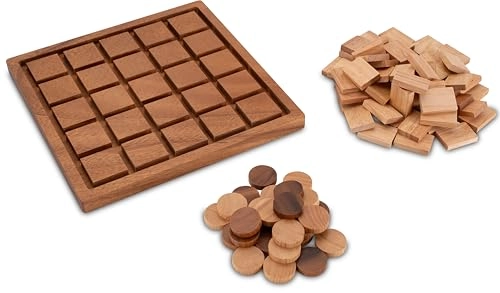 Dots and Boxes - Wooden Strategy Game